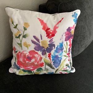 Spring floral accent pillow